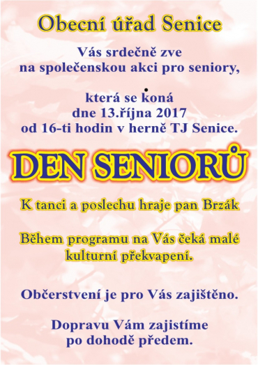 Den seniorů v Senicích