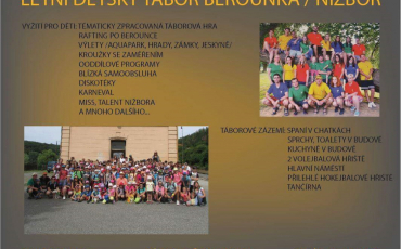 Berounka, letní tábor Nižbor.