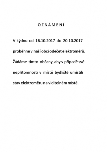 Odečet elektřiny