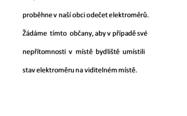 Odečet elektřiny Odečet elektřiny