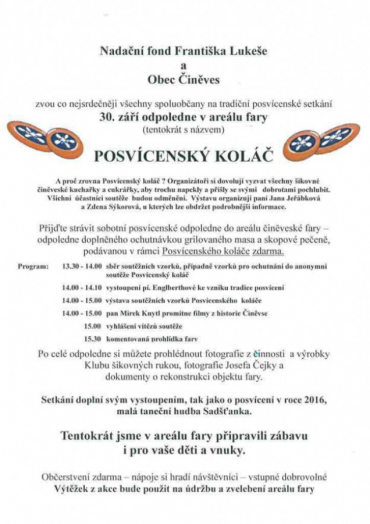 Posvícenský koláč v Činěvsi