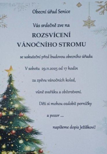 ROZSVÍCENÍ VÁNOČNÍHO STROMU 