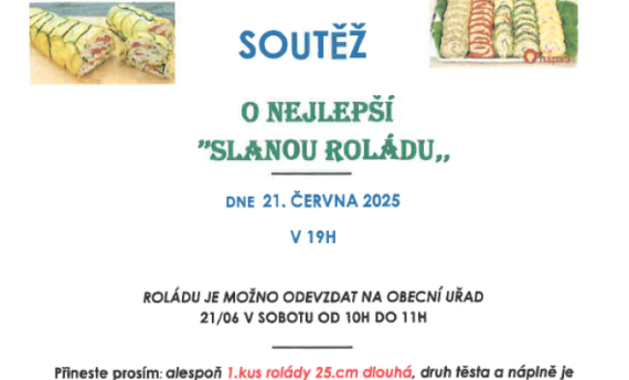 Obec Senice Vás zve na soutěž o nejlepší „slanou roládu“