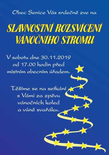Slavnostní rozsvícení vánočního stromu