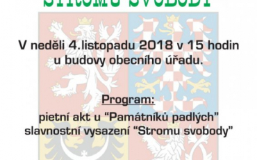 Slavnostní zasezení Stromu svobody.
