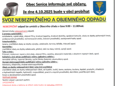 SVOZ NEBEZPEČNÉHO A OBJEMNÉHO ODPADU