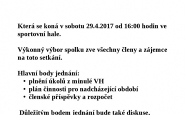 Valná hromada TJ REKREA Senice, z.s. Valná hromada TJ REKREA Senice, z.s.