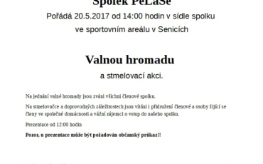 Spolek PeLaSe, valná hromada