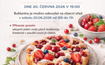 SOUTĚŽ O NEJLEPŠÍ SENICKOU BUBLANINU