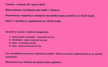 Dětský cyklozávod ČINĚVÁČEK
