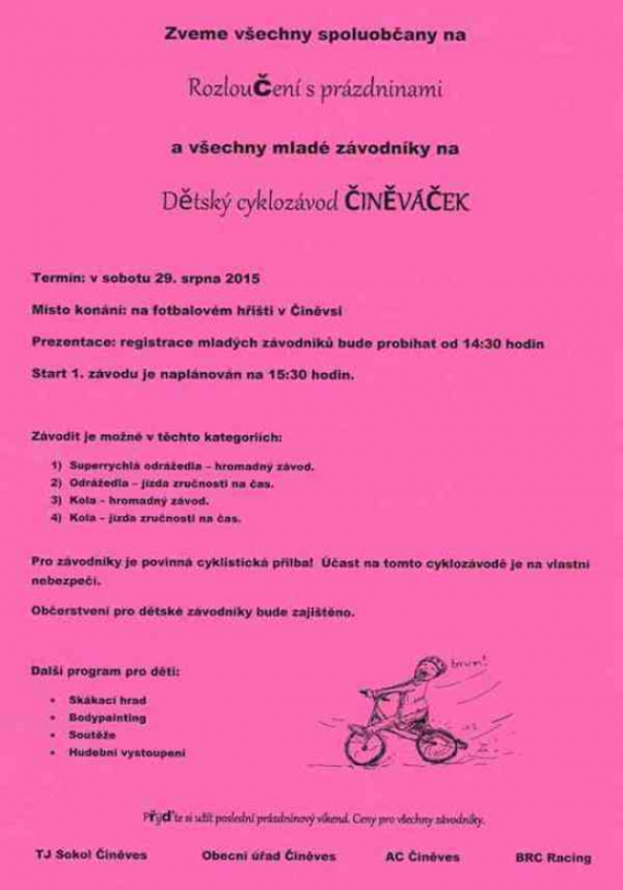 Dětský cyklozávod ČINĚVÁČEK