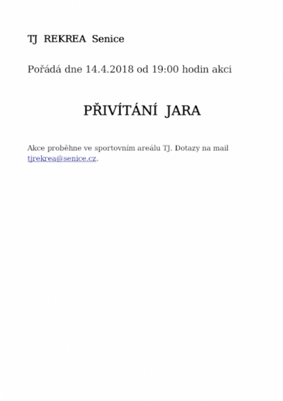 Přivítání jara