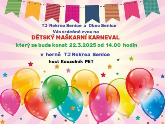 DĚTSKÝ MAŠKARNÍ KARNEVAL