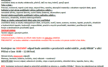 SVOZ NEBEZPEČNÉHO A OBJEMNÉHO ODPADU