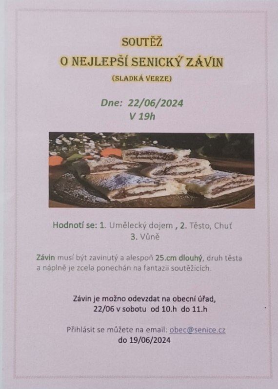 Soutěž o nejlepší Senický závin