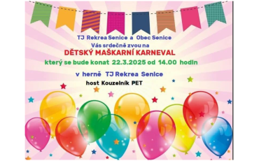 Dětský maškarní karneval 22.3.2025